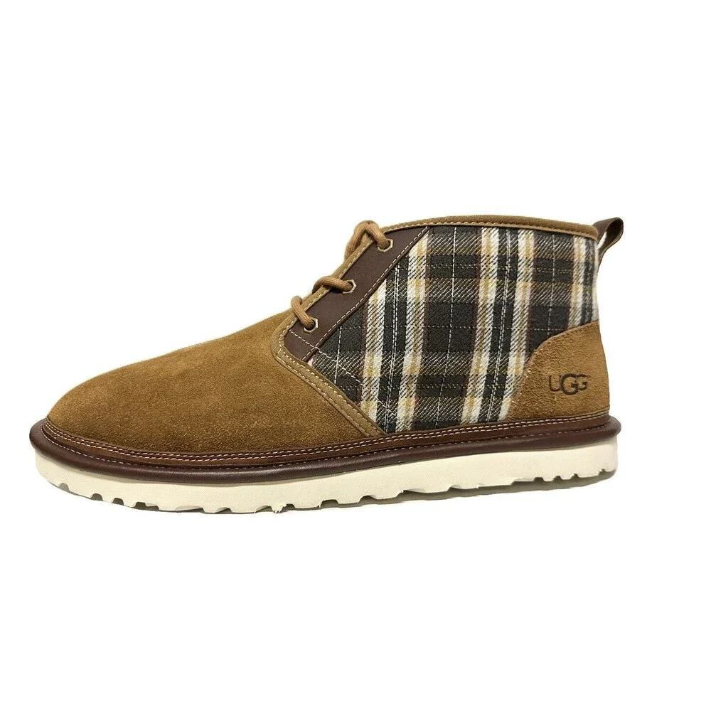 NEW UGG x Pendleton Mens Size 14 Neumal Plaid & Chestnut Shearling Chukka Boot
